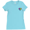 Love Is Love Lgbt Rainbow Heart Ladies Fitted T-Shirt