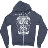 Super Cool Papa Of A Freaking Awesome Son Zipper Hoodie
