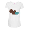 coffe squirrel Maternity Scoop Neck T-shirt