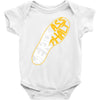 running we kick asphalt Baby Onesie