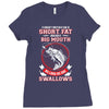 Funny fishing Ladies Fitted T-Shirt