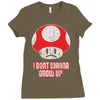 i don't wanna grow up Ladies Fitted T-Shirt