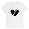 broken heart xxx black V-Neck Tee