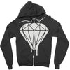 dripping diamond Zipper Hoodie