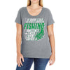 talk to myself fishing Ladies Curvy T-Shirt