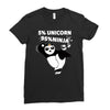5 Percent Unicorn 95 Percent Ninja Ladies Fitted T-Shirt