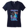 grandma of the birthday girl Women's V-Neck T-Shirt