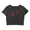 bloody hand print funny zombie kill undead blood horror killer Crop Top