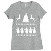 christmas scene reindeer funny Ladies Fitted T-Shirt