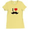 i love mustache Ladies Fitted T-Shirt