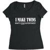 i make twins what's your superpower Women's Triblend Scoop T-shirt