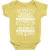 Real Kings Are Born On November 2 Baby Onesie