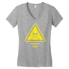 toxic hazard laboratory poison substance warning Women's V-Neck T-Shirt