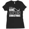 this girl loves christmas Ladies Fitted T-Shirt