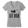 get high Women's V-Neck T-Shirt