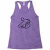 mickey pistol hands gun hip hop mens r&amp;b gangsta banksy grey t shirt s Racerback Tank