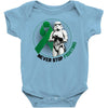 never stop fighting Baby Bodysuit