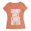 chubby girls cuddle better Women's Triblend Scoop T-shirt