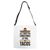 i love you and tacos. Adjustable Strap Totes
