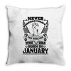 Never Underestimate Dog Rescuer Who Was Born January Throw Pillow