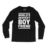 world's okayest boyfriend couple love funny Long Sleeve Shirts