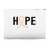 Hope Uterine Cancer Awareness Accessory Pouches
