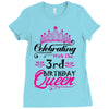 Celebrating With the 3rd Birthday Queen Ladies Fitted T-Shirt