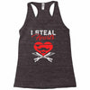 i steal heart valentin day Racerback Tank
