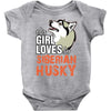 This Girl Loves Siberian Husky Baby Onesie