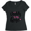 Daddy is my Hero Baby Girl Women's Triblend Scoop T-shirt