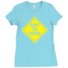 baby on board bumper sticker decal safety cute funny Ladies Fitted T-Shirt