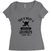 This is What a Badass Grandpa Looks Like Women's Triblend Scoop T-shirt
