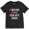 i wear pink for my mom breast cancer V-Neck Tee