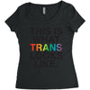 This Is What Trans Looks Like Women's Triblend Scoop T-shirt