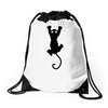 Grabing Cat Drawstring Bags