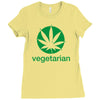 vegetarian sweet leaf Ladies Fitted T-Shirt