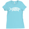 darwin'   fish Ladies Fitted T-Shirt