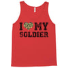 i love my soldier regular camouflage Tank Top
