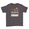 Halloween Kings Are Born In February Youth Tee