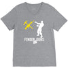 finger guns batle royal gaming V-Neck Tee