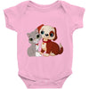 nice cat and dog Baby Onesie