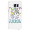 unicorns are born in april cute unicorn Samsung Galaxy S7 Edge