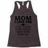 I Love You Mom Racerback Tank