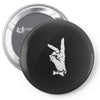 bunny sign Pin-back button