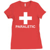 paraletic funny printed green top drinking booze party drunk Ladies Fitted T-Shirt