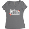 blessed mommy with flower white color Women's Triblend Scoop T-shirt