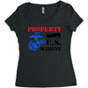 Property of a U.S. Marine Women's Triblend Scoop T-shirt