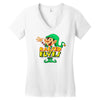 raised by elves elf christmas Women's V-Neck T-Shirt