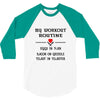 breakfast workout routine girls muscle top 3/4 Sleeve Shirt