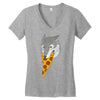pizza wolf Women's V-Neck T-Shirt